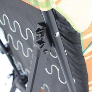Sedia sdraio in acciaio con schienale regolabile e poggiapiedi a carrello Cagliari - Grey