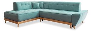 Divano letto angolare turchese (angolo sinistro) Dazzling Daisy - Miuform