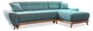 Divano letto angolare turchese (variabile) Dazzling Daisy - Miuform