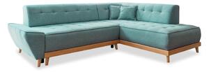 Divano letto angolare turchese (angolo destro) Dazzling Daisy - Miuform