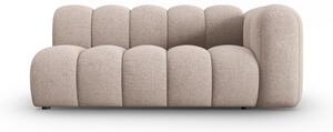 Chaise longue beige (con penisola a destra) con rivestimento in ciniglia Lupine – Micadoni