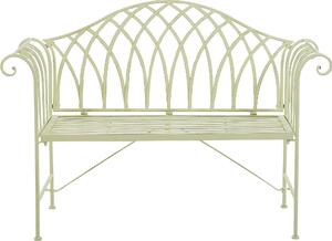 BELIANI Panchina da giardino verde chiaro in metallo larghezza 13 cm per 2 persone design vintage per terrazza per giardino per balcone