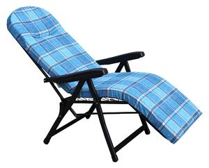 Sedia sdraio in acciaio con schienale e poggiapiedi regolabili Ancona - Green