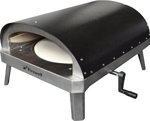 FIREWOLF® LITTLE JOE forno per pizza | giardino all'aperto | forno a gas per pizza 500 °C| pietra rotante per pizza 13" con manovella, cursore per pizza, tubo per gas