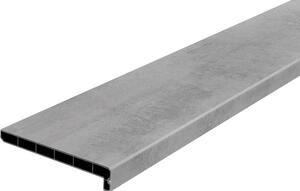 Lignodur Topline LD36 davanzale interno grigio cemento 200 mm incl. finiture laterali 2000 mm