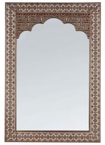 Specchio da muro rettangolare cornice rame 60 x 95 cm decorazione orientale Beliani