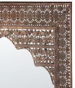 Specchio da muro rettangolare cornice rame 60 x 95 cm decorazione orientale Beliani