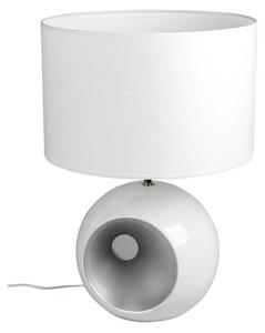 Lampada da tavolo, lampada KUGEL H. 57 cm D. 35 cm bianco argento Vetroceramica Formano WA
