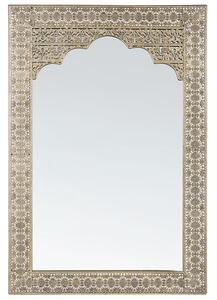 Specchio da Muro Rettangolare Cornice Dorata 60 x 95 cm Decorazione Orientale Beliani