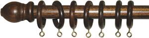Scorritenda legno a strappo D23mm 160cm Noce Emmegi