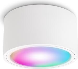 SSC-LUXon CELI-X faretto da superficie bianco piatto con lampada LED compatibile con Alexa, Siri e Google - Spot con Smart LED RGB+W GX53