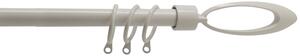 Scorritenda estensibile in acciaio ellisse BRIXO - White Da 71 a 122 cm