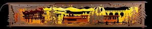 Base ad arco per candele/stazione luminosa per ambienti (80x15cm) di RATAGS Holzdesign