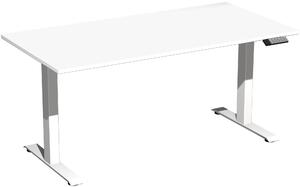 Tavolo elevatore elettrico regolabile in altezza, 1600x800x730-1230, bianco/bianco