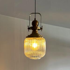 Lampadario singolo in vetro color miele con testa anticata Lampada a sospensione retrò Illuminazione per ristorante e soggiorno