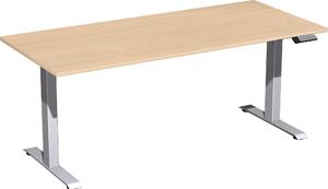 Tavolo Elevate Plus 1800x800x630-1280mm argento/faggio