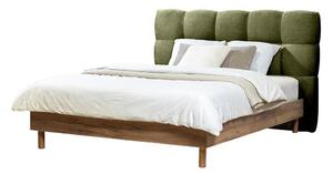 Letto matrimoniale imbottito verde rete inclusa 180x200 cm Kumo - Bobochic Paris