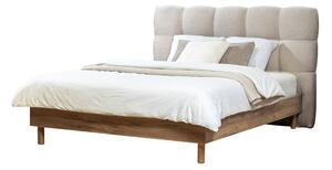 Letto matrimoniale imbottito grigio chiaro rete inclusa 180x200 cm Kumo - Bobochic Paris