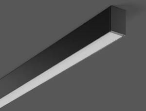 RZB Less is more 27, 34 W, 2200 lm, 830, nero, plafoniere on/off, L 1212 P 28 A 38, 62°/88°, plastica (PMMA) prismatica 312199.003