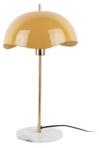 Leitmotiv - Lampada da tavolo Waved Dome - Giallo - 30x30x56cm Lampada da tavolo - Lampada da comodino, soggiorno, camera da letto