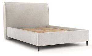 Letto matrimoniale imbottito crema con spazio contenitivo e rete 180x200 cm Shell - Maison de Rêve