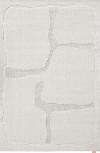 Tappeto in lana grigio chiaro 160x230 cm Morphic Organica - Agnella