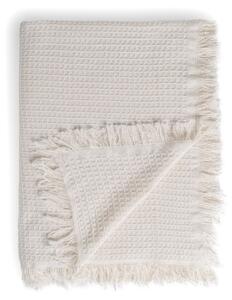 Copriletto crema in cotone riciclato 260x280 cm Honeycomb - Ixia