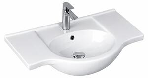 Lavabo in Vetroceramica Leziter V75 con ante, 75x48 cm