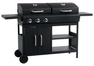 Barbecue a gas/carbone con 3 bruciatori