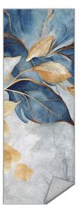 Passatoia blu/dorata lavabile 80x200 cm Golden Leaves – Mila Home