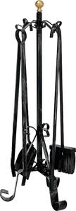 DecHome Set Attrezzi per Camino Dimensione 71,0 x 23,0 x 23,0 cm colore Nero - 1088