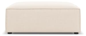 Poggiapiedi beige con rivestimento in velluto Jodie – Micadoni Home