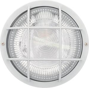 Unitec lampada da parete rotonda bianco IP44 max. 60W E27 gabbia di protezione