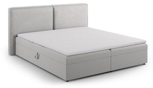 Letto boxspring in grigio chiaro con contenitore 180x200 cm Arendal – Cosmopolitan Design