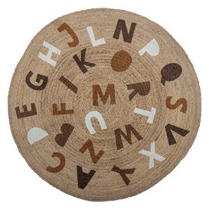 Tappeto rotondo di colore naturale in iuta ø 130 cm Dinne – Bloomingville Mini
