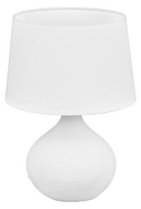 Lampada da tavolo in ceramica bianca e tessuto, altezza 29 cm Martin - Reality