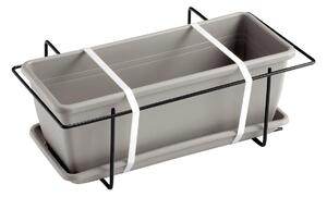 Vaso 60x17x14,5 cm in Polipropilene con Supporto Kit Cassetta Mare 60 Bruno