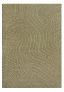 Tappeto in lana color kaki tessuto a mano 200x290 cm Mesmerise Sage - Flair Rugs