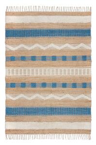 Tappeto blu/di colore naturale in misto iuta tessuto a mano 120x170 cm Medina Jute – Flair Rugs
