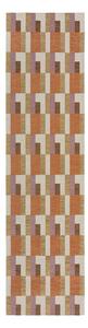 Passatoia in colore arancio-naturale 60x230 cm Riley Block Geo - Flair Rugs