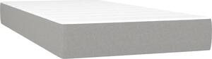 Materasso a molle insacchettate, supporto medio, tessuto grigio chiaro, dimensioni 100x190x20 cm