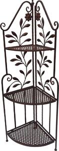 Scaffale angolare LEX con 3 ripiani 49 x 35 x 126 cm, marrone antico