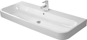 Lavabo per mobili Duravit HAPPY D.2 con sfioratore, foro per rubinetto, 1200 x 505 mm, 1 foro per rubinetto bianco