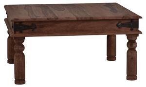 MiaMöbel Tavolino Colombo 80x80 cm Stile rustico Legno massello Teak naturale