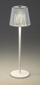 Lampada da tavolo a LED fili tondi h. 40cm con sensore di tocco in metallo bianco Formano WA