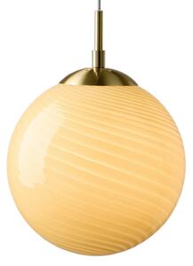 Lampada a sospensione Halo Design, CANDY BALL, dimmerabile, Beige, Soggiorno, Vetro, Design