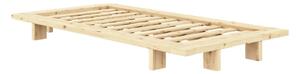 Letto singolo di colore naturale in pino massiccio con rete inclusa 90x200 cm Japan – Karup Design