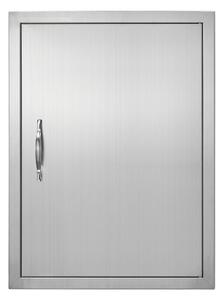 "Porta di accesso al barbecue - Porta singola per cucina esterna 508 x 686 mm - Porta in acciaio inox ad incasso - Porta verticale a parete con maniglia - per isola barbecue, stazione barbecue, mobile esterno"
