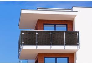Rotolo rivestimento frangivista in rattan per balconi e recinzioni antivento Brixo - Brown 90x300 cm