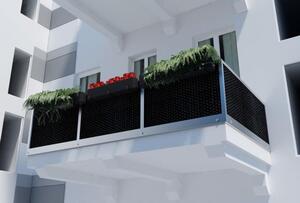 Rotolo rivestimento frangivista in rattan per balconi e recinzioni antivento Brixo - Brown 90x300 cm